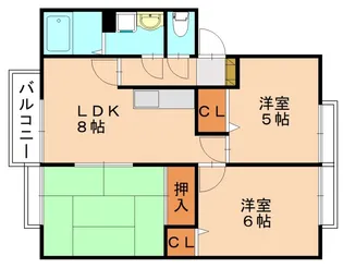 メロディハイツ戸原B【203号室】の間取り
