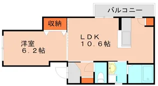 アイベル長者原【101号室】の間取り