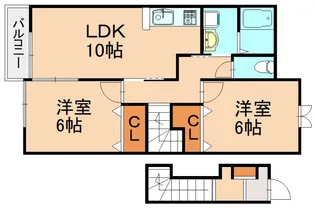 リバースコープK A【2階】の間取り