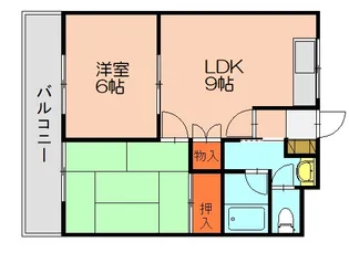 ルミナスガーデン内橋【101号室】の間取り