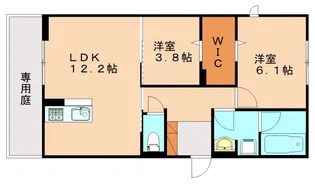 PURE WIND GARDEN A棟【1階】の間取り