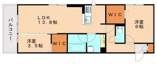 PURE WIND GARDEN A棟【2階】の間取り