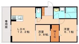 PURE WIND GARDEN B棟【1階】の間取り