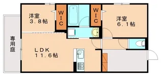 PURE WIND GARDEN B棟【3階】の間取り