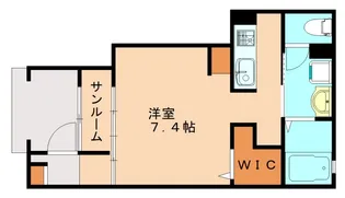 cowbell court【104号室】の間取り