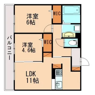 ココティエ【106号室】の間取り
