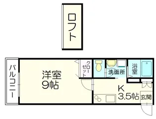 ルート門松駅I【101号室】の間取り