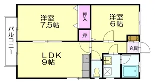 ナチュールハイムB【205号室】の間取り