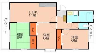 ウイングFUJI【2階】の間取り