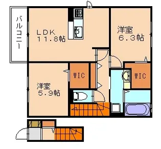 フロレスタ【2階】の間取り