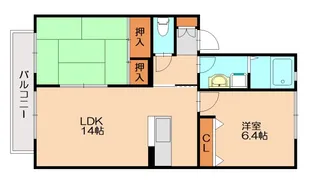 フローラル長者原【201号室】の間取り