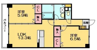 プランタン仲原【1階】の間取り
