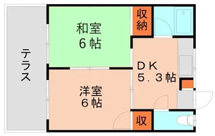 村嶋コーポ【202号室】の間取り