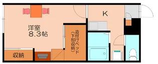 レオパレスメロンヴィーブル【2階】の間取り