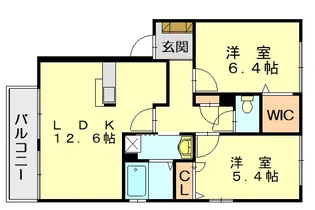 サンクレールA【202号室】の間取り