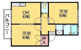 ヒルトップ粕屋Ⅱ【101号室】の間取り