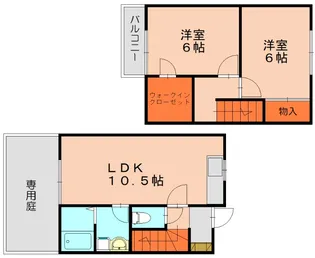 エレグランスB【4号室】の間取り