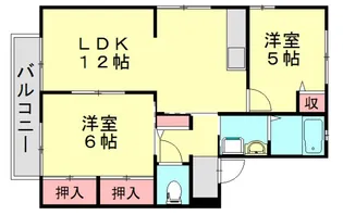 グランドール.K.B棟【201号室】の間取り