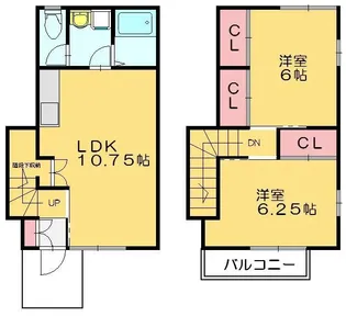 ハートフル内橋【D号室】の間取り