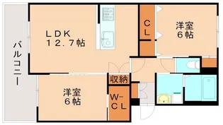 ライフ須恵中央【205号室】の間取り
