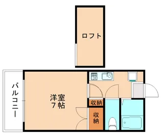 ロフト若園【2階】の間取り