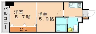 福岡県北九州市小倉北区黄金1丁目【マンション】の間取り
