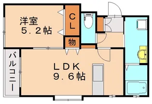 福岡県北九州市小倉北区菜園場2丁目【マンション】の間取り