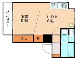 福岡県北九州市小倉北区馬借1丁目【マンション】の間取り