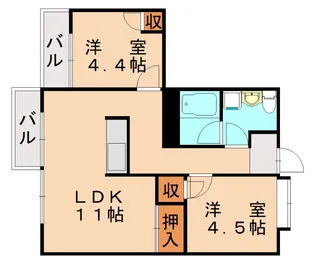 福岡県北九州市戸畑区中原東1丁目【マンション】の間取り