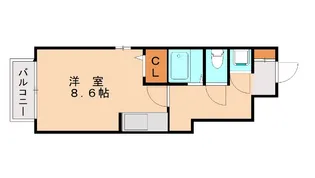 ラディエ足原【1階】の間取り
