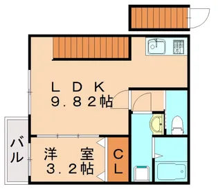 コンフォートプレイス小倉【2階】の間取り