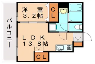 コンフォートプレイス小倉【1階】の間取り