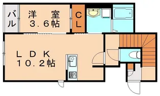 Lila城野【2階】の間取り