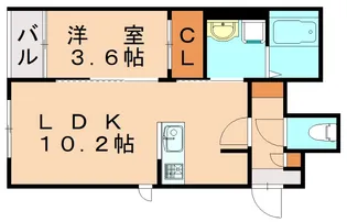 Lila城野【1階】の間取り
