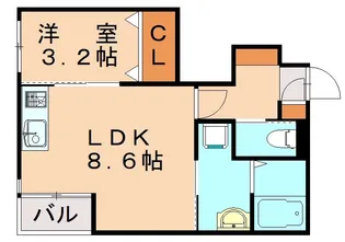 Lila城野【1階】の間取り