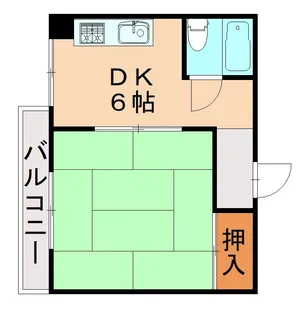 野坂ハイツ【2階】の間取り