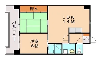 アルシュ北方【6階】の間取り