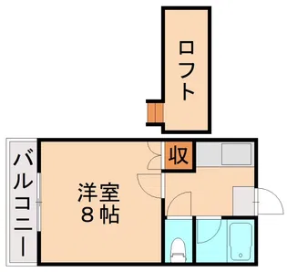 Eハイツ緑【1階】の間取り