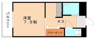 ピュアシティ小倉【607号室】の間取り