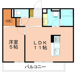 福岡県糟屋郡粕屋町内橋東2丁目【アパート】の間取り