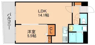 エアポートハイム東平尾【2階】の間取り