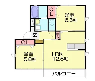 福岡県糟屋郡宇美町光正寺2丁目【アパート】の間取り
