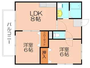 ルミエール宇美【2階】の間取り