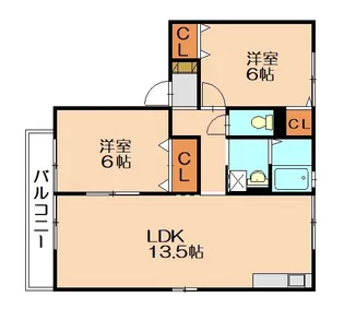 セジュールセピアの杜A【203号室】の間取り