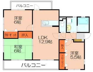 リヴェール花水木【203号室】の間取り
