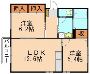 エポックサンハイムD【2階】の間取り