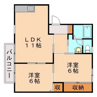 ファミール須恵【201号室】の間取り