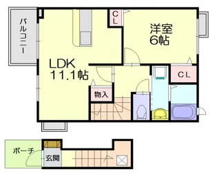 アルバ。K【2階】の間取り
