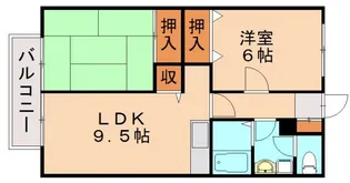 福岡県大野城市仲畑3丁目【アパート】の間取り