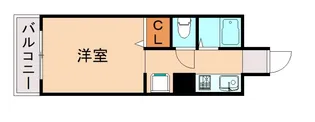 ベルトピアエグゼ福岡Ⅱ【5階】の間取り